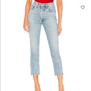 Agolde hi rise Riley jeans color: Zephyr